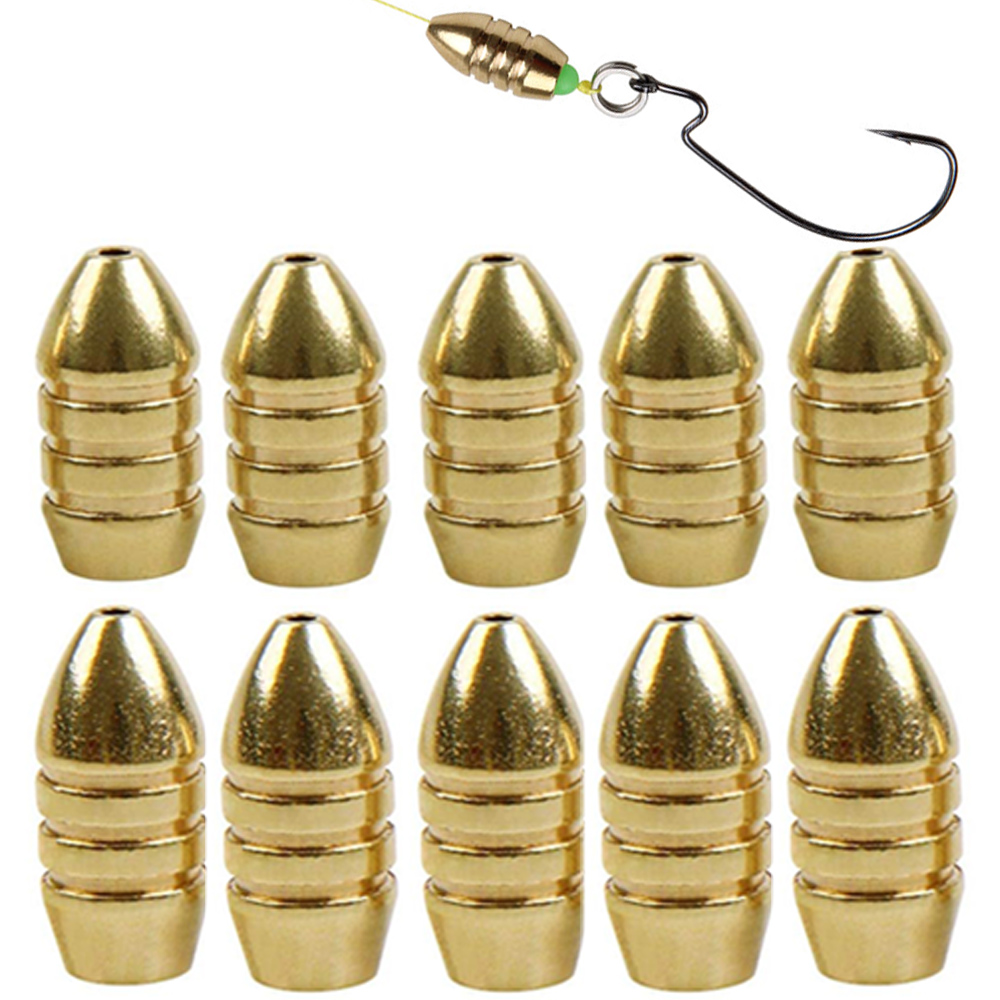 Trout Fishing Lure - 10 шт. латунный рыболовный грузило с