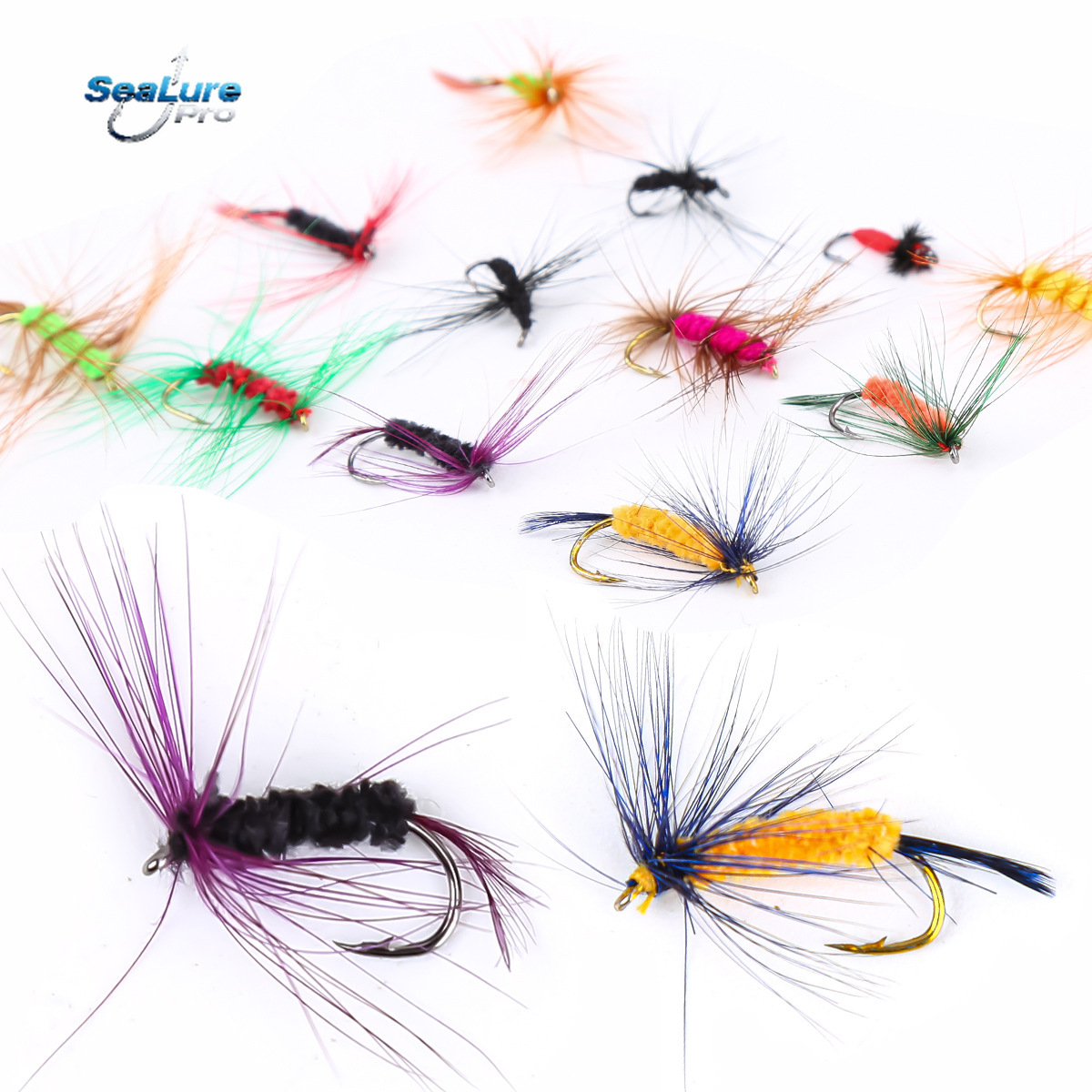 Trout Fishing Lure - Набор из 12 нахлыстовых мушек, бионические
