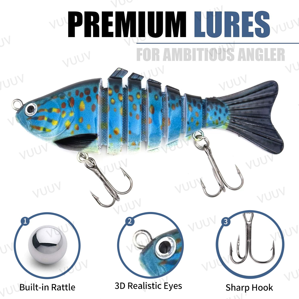 10 шт. многосоставных сегменти – обзор и цена Trout Fishing Lure