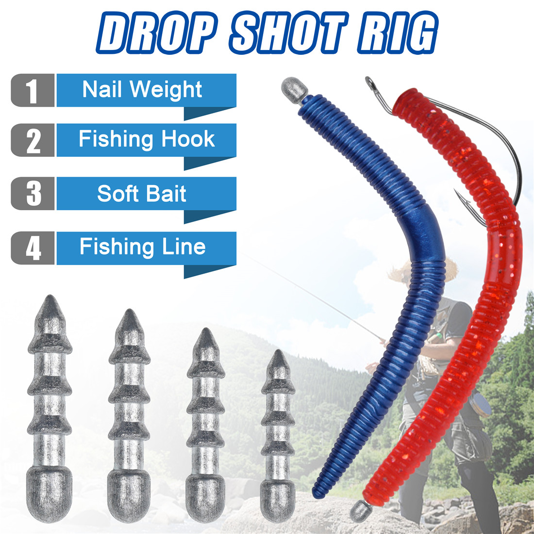 60 шт. грузила для гвоздей, че – обзор и цена Trout Fishing Lure