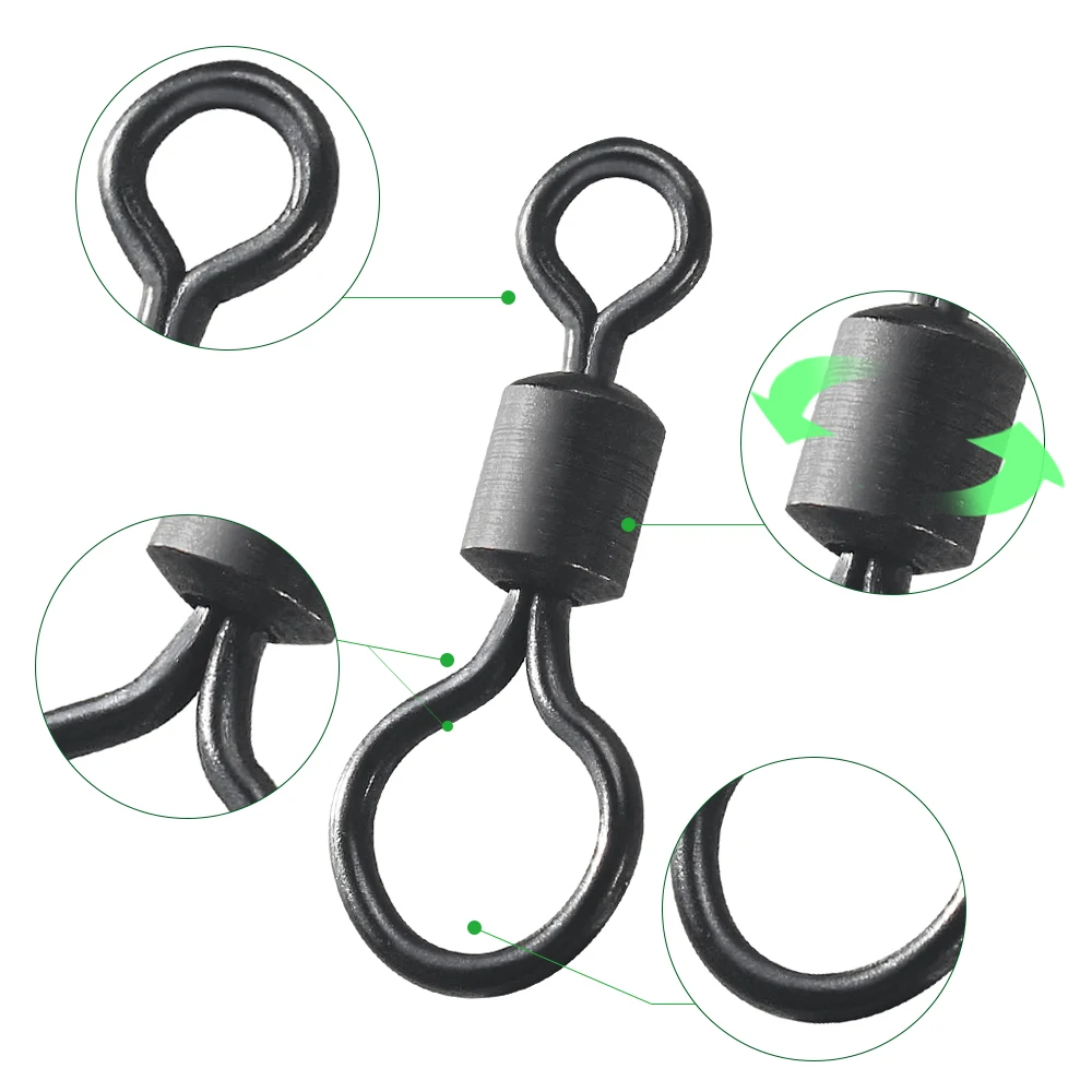 100 шт. вертлюгов для карповой – обзор и цена Fishing Equipment Tackle