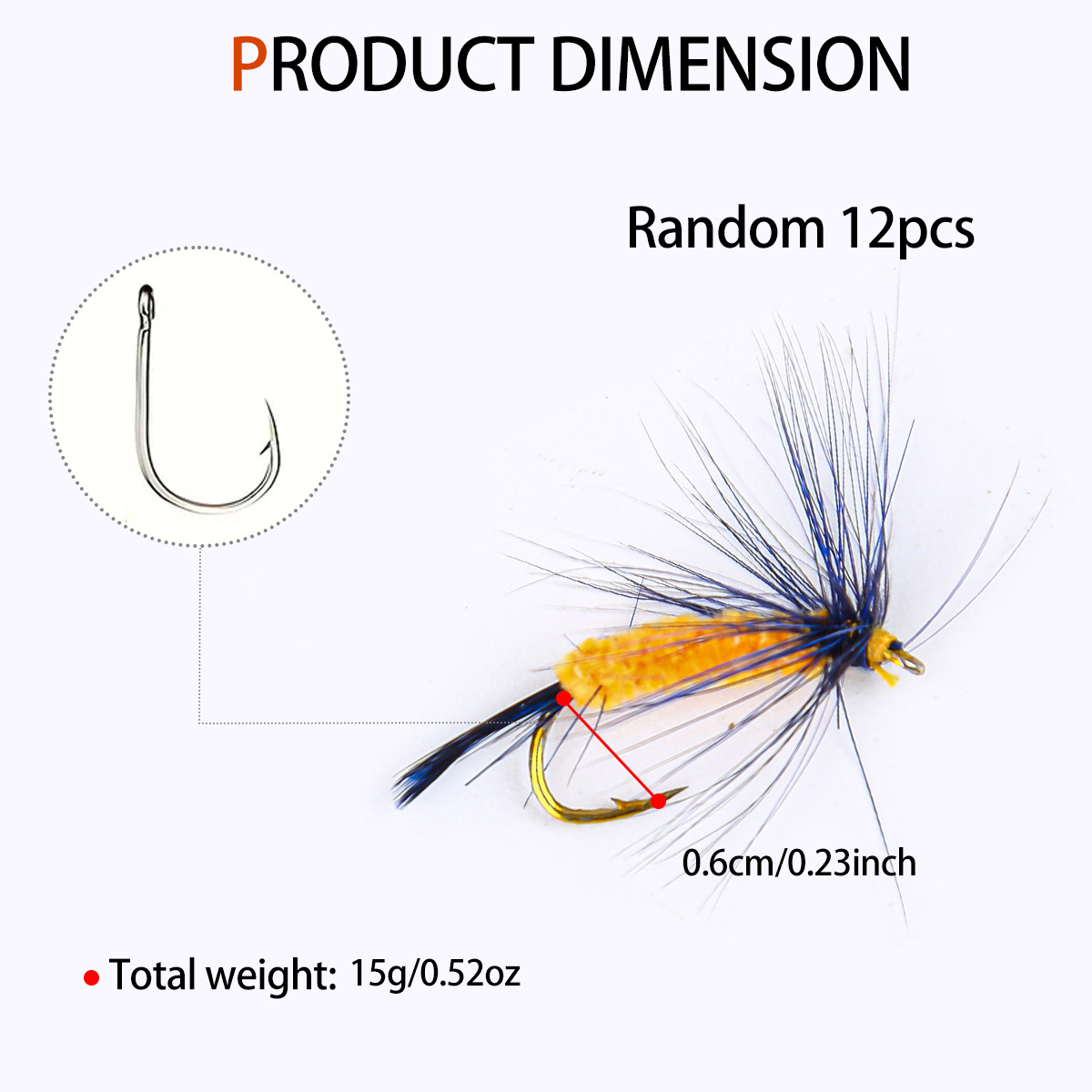 Набор из 12 нахлыстовых мушек, – обзор и цена Trout Fishing Lure